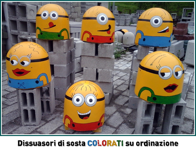 Dissuasori di sosta colorati su ordinazione